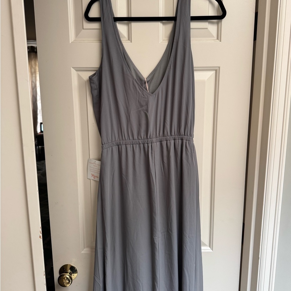 Show Me Your MuMu Grey Sleeveless Maxi Dress with Side Slit - Picture 7 of 9